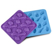 16 Cavity Creative Silicone Ice Tray Mold Sea World Conch Shell Ice Mold silicone chocolate Cookie Mold Factory Direct Sales