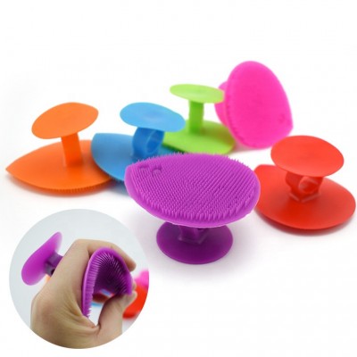 Manual Silicone Face Buffers Face Wash Brush With Suction Cup Clean Face Brush