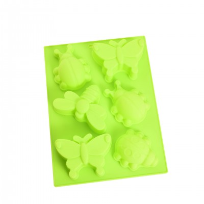 6 Cavity Silicone Insect Mold Handmade Soap Mold Ice Cube Tray Chocolate Mold