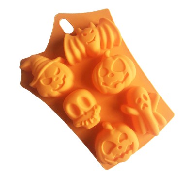 6 Cavity Halloween Bat Ghost Mold Silicone Cake Mold DIY Handmade Soap Mold