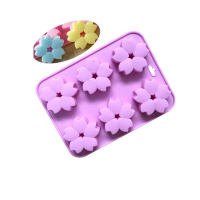 6 Cavity Cherry Blossoms Silicone Mold Chocolate Ice Cake Mold Silicone Handmade Soap Mold