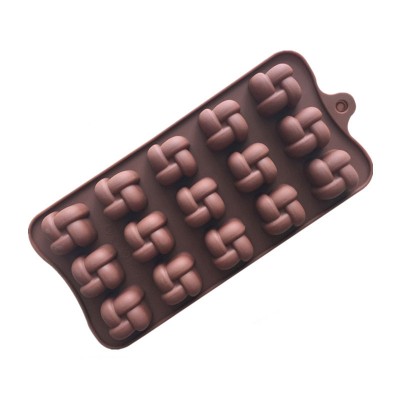 15 Cavity Chinese Knot Silicone Mold for Chocolate Silicone Ice Tray Mold