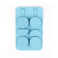 BPA Free New Design Lemon Shape 100% Food Grade Silicone Ice Cream Tools Ice Cube Tray Lemon Mould with Stick