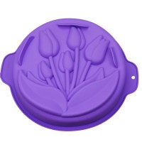 Single Hole Tulip Silicone Cake Mold Baking Mold