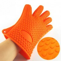 Hot Hands Kitchen Oven Grill Heat Resistant Silicone Cooking Gloves